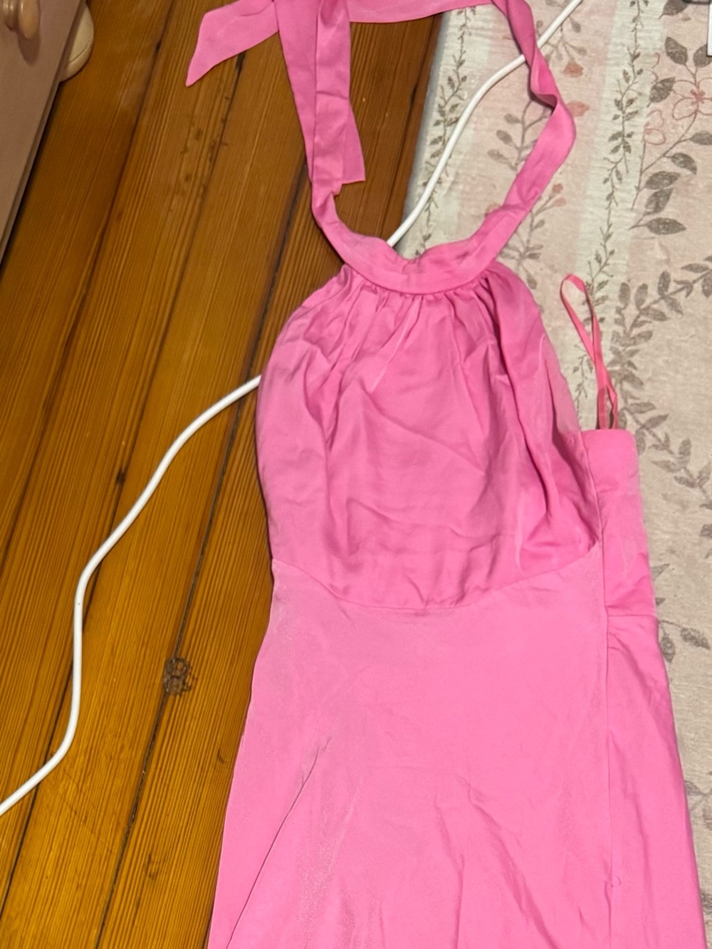 Pink Halter Maxi Dress